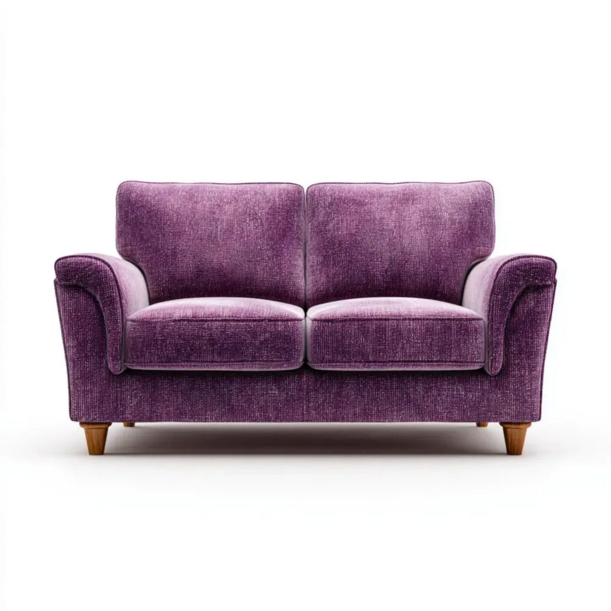 Dwuosobowa sofa tekstylna fioletowa 160 x 88 x 86 cm