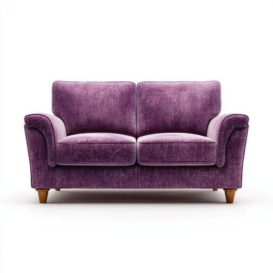 Dwuosobowa sofa tekstylna fioletowa 160 x 88 x 86 cm