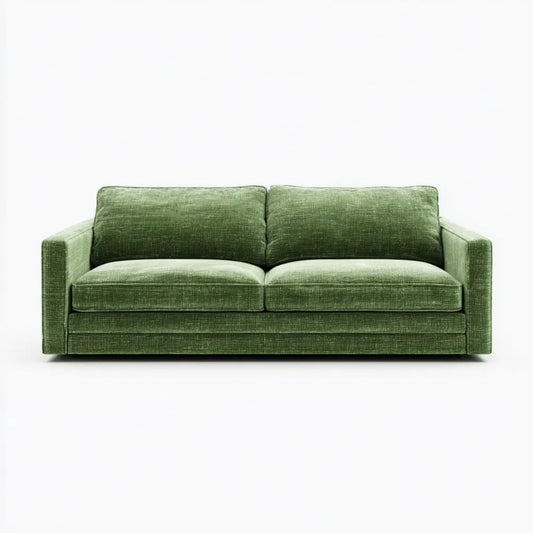 Zielona sofa dwuosobowa z tapicerką poliestrową 180 x 88 x 85 cm